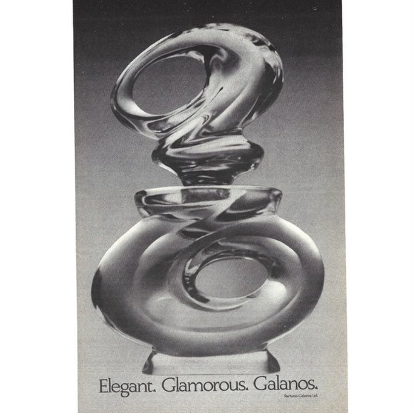 Galanos Perfume AD 1980s Vintage Print Ad 9 inch - Picture 1 of 2
